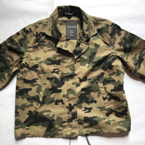 Zac & Rachel Camo Jacket Small Army Green - Picture 4 of 13